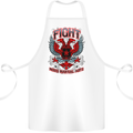 Fight Warriors Mixed Martial Arts MMA Cotton Apron 100% Organic White