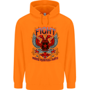 Fight Warriors Mixed Martial Arts MMA Mens 80% Cotton Hoodie Orange