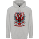 Fight Warriors Mixed Martial Arts MMA Mens 80% Cotton Hoodie Sports Grey
