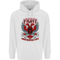 Fight Warriors Mixed Martial Arts MMA Mens 80% Cotton Hoodie White