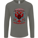 Fight Warriors Mixed Martial Arts MMA Mens Long Sleeve T-Shirt Charcoal