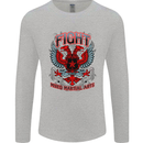 Fight Warriors Mixed Martial Arts MMA Mens Long Sleeve T-Shirt Sports Grey