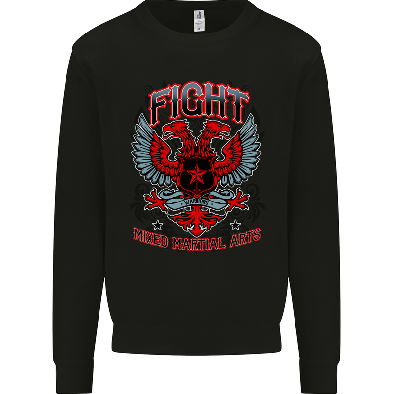 Fight Warriors Mixed Martial Arts MMA Mens Sweatshirt Jumper Black