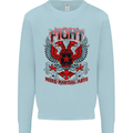 Fight Warriors Mixed Martial Arts MMA Mens Sweatshirt Jumper Light Blue