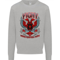 Fight Warriors Mixed Martial Arts MMA Mens Sweatshirt Jumper Sports Grey