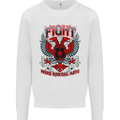 Fight Warriors Mixed Martial Arts MMA Mens Sweatshirt Jumper White