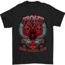 Fight Warriors Mixed Martial Arts MMA Mens T-Shirt Cotton Gildan Black