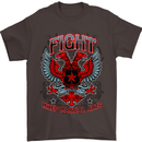 Fight Warriors Mixed Martial Arts MMA Mens T-Shirt Cotton Gildan Dark Chocolate