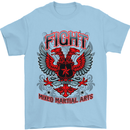 Fight Warriors Mixed Martial Arts MMA Mens T-Shirt Cotton Gildan Light Blue
