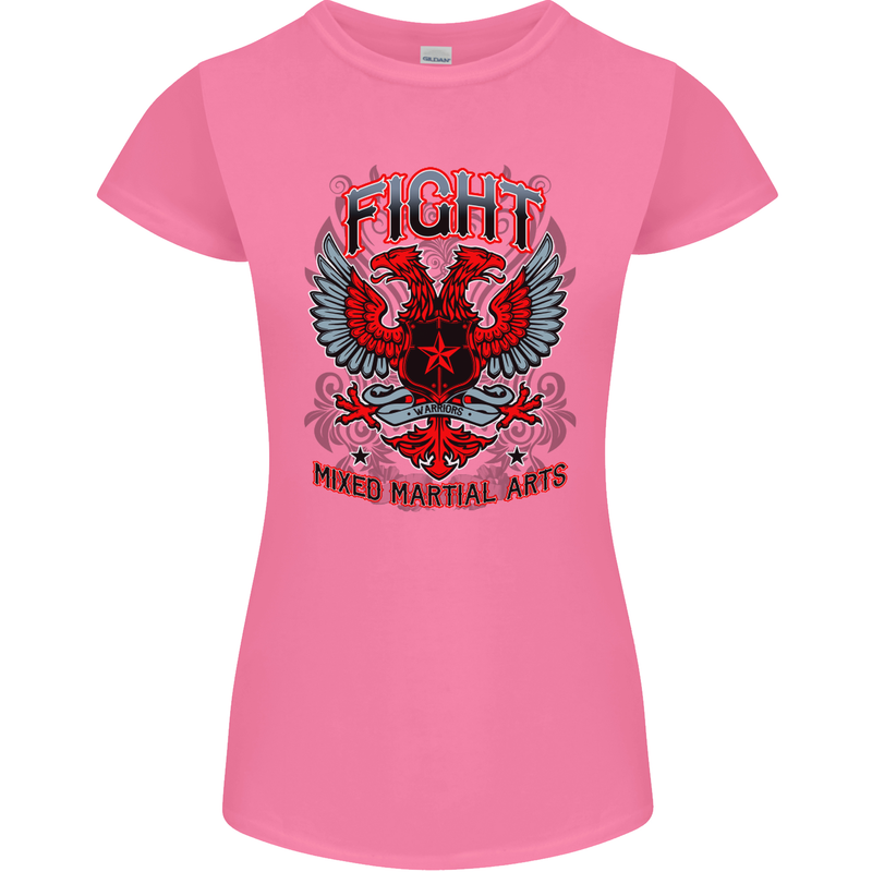 Fight Warriors Mixed Martial Arts MMA Womens Petite Cut T-Shirt Azalea