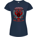 Fight Warriors Mixed Martial Arts MMA Womens Petite Cut T-Shirt Navy Blue
