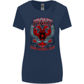 Fight Warriors Mixed Martial Arts MMA Womens Wider Cut T-Shirt Navy Blue