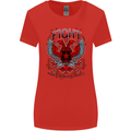 Fight Warriors Mixed Martial Arts MMA Womens Wider Cut T-Shirt Red