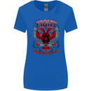 Fight Warriors Mixed Martial Arts MMA Womens Wider Cut T-Shirt Royal Blue