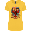 Fight Warriors Mixed Martial Arts MMA Womens Wider Cut T-Shirt Yellow