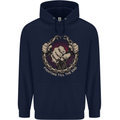 Fighting 'Till the End MMA Martial Arts Mens 80% Cotton Hoodie Navy Blue