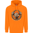 Fighting 'Till the End MMA Martial Arts Mens 80% Cotton Hoodie Orange