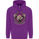 Fighting 'Till the End MMA Martial Arts Mens 80% Cotton Hoodie Purple