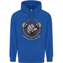 Fighting 'Till the End MMA Martial Arts Mens 80% Cotton Hoodie Royal Blue