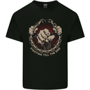 Fighting 'Till the End MMA Martial Arts Mens Cotton T-Shirt Tee Top Black