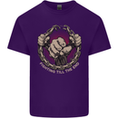 Fighting 'Till the End MMA Martial Arts Mens Cotton T-Shirt Tee Top Purple