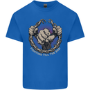 Fighting 'Till the End MMA Martial Arts Mens Cotton T-Shirt Tee Top Royal Blue