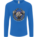 Fighting 'Till the End MMA Martial Arts Mens Long Sleeve T-Shirt Royal Blue