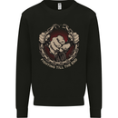 Fighting 'Till the End MMA Martial Arts Mens Sweatshirt Jumper Black