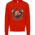 Fighting 'Till the End MMA Martial Arts Mens Sweatshirt Jumper Bright Red