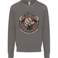 Fighting 'Till the End MMA Martial Arts Mens Sweatshirt Jumper Charcoal