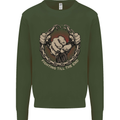 Fighting 'Till the End MMA Martial Arts Mens Sweatshirt Jumper Forest Green