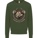 Fighting 'Till the End MMA Martial Arts Mens Sweatshirt Jumper Forest Green