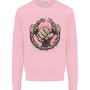 Fighting 'Till the End MMA Martial Arts Mens Sweatshirt Jumper Light Pink