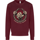 Fighting 'Till the End MMA Martial Arts Mens Sweatshirt Jumper Maroon