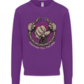 Fighting 'Till the End MMA Martial Arts Mens Sweatshirt Jumper Purple
