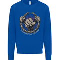 Fighting 'Till the End MMA Martial Arts Mens Sweatshirt Jumper Royal Blue
