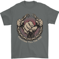 Fighting 'Till the End MMA Martial Arts Mens T-Shirt Cotton Gildan Charcoal