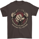 Fighting 'Till the End MMA Martial Arts Mens T-Shirt Cotton Gildan Dark Chocolate