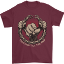 Fighting 'Till the End MMA Martial Arts Mens T-Shirt Cotton Gildan Maroon