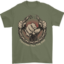 Fighting 'Till the End MMA Martial Arts Mens T-Shirt Cotton Gildan Military Green