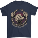 Fighting 'Till the End MMA Martial Arts Mens T-Shirt Cotton Gildan Navy Blue