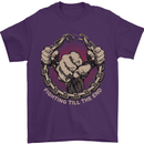 Fighting 'Till the End MMA Martial Arts Mens T-Shirt Cotton Gildan Purple