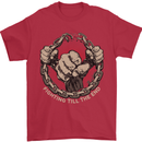 Fighting 'Till the End MMA Martial Arts Mens T-Shirt Cotton Gildan Red