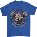 Fighting 'Till the End MMA Martial Arts Mens T-Shirt Cotton Gildan Royal Blue
