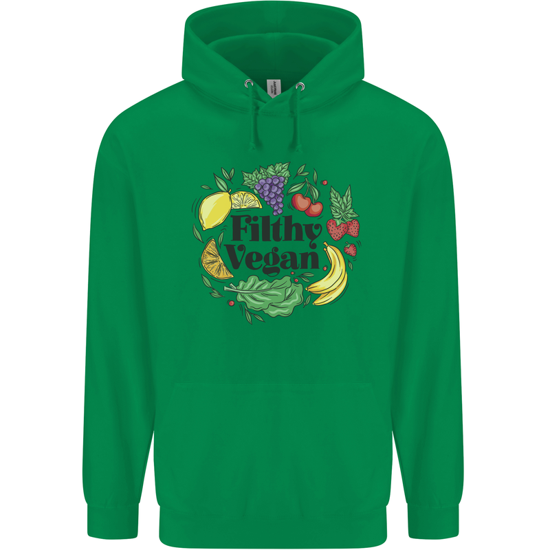 Filthy Vegan Childrens Kids Hoodie Irish Green