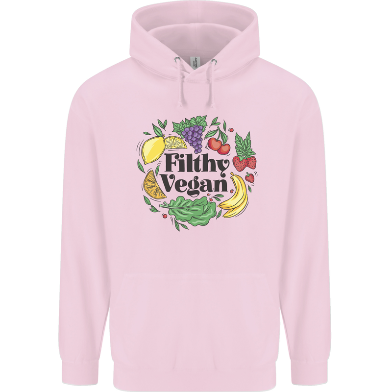 Filthy Vegan Childrens Kids Hoodie Light Pink