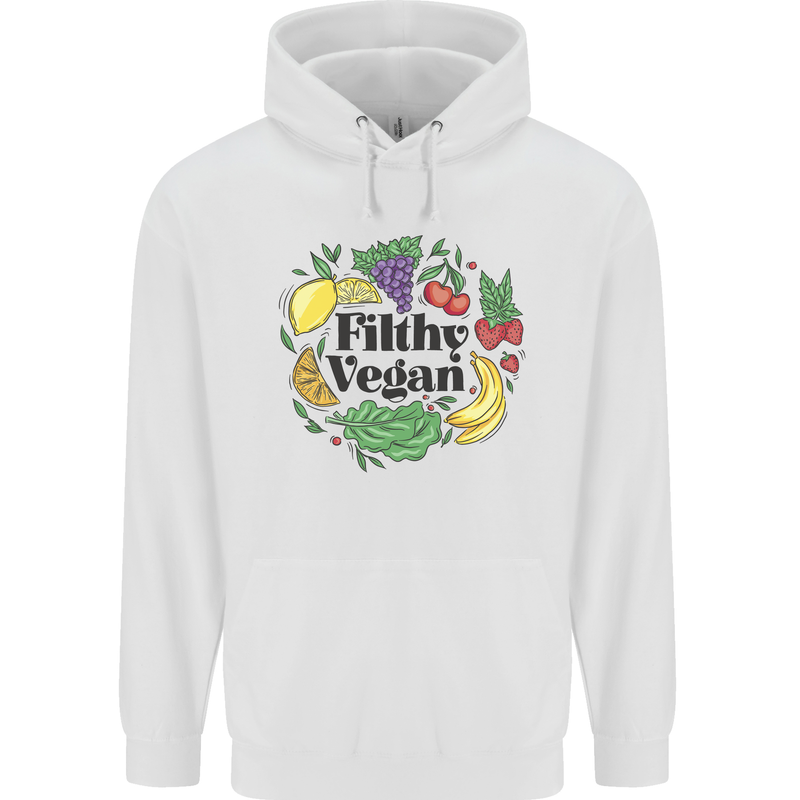 Filthy Vegan Childrens Kids Hoodie White