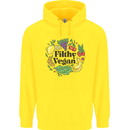Filthy Vegan Childrens Kids Hoodie Yellow