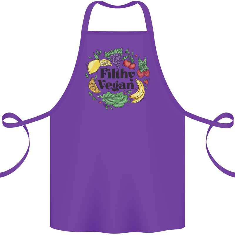 Filthy Vegan Cotton Apron 100% Organic Purple
