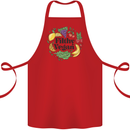 Filthy Vegan Cotton Apron 100% Organic Red